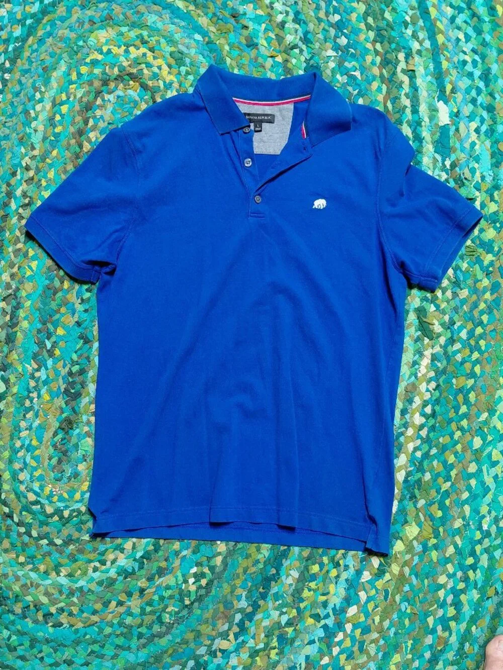 Banana Republic royal blue short sleeve polo shirt.
